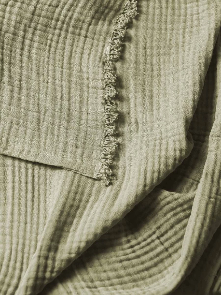 Crinkle Throw - Elm 4 Crinkle Throw - Elm - Image 2