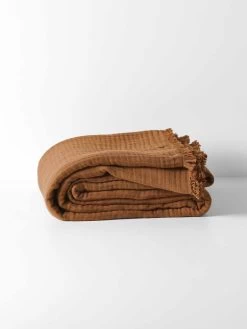 Crinkle Throw - Pecan 10 Crinkle Throw - Pecan -Homewares Shop crinkle throw pecan 1 1