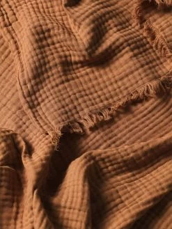 Homewares Shop -Homewares Shop crinkle throw pecan 3 1 1