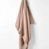 Crinkle Throw - Pink Clay -Homewares Shop crinkle throw pink clay 1 1