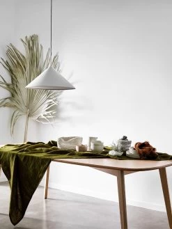 Vintage Linen Tablecloth - Khaki 9 Vintage Linen Tablecloth - Khaki -Homewares Shop dining table linen khaki tobacco 2