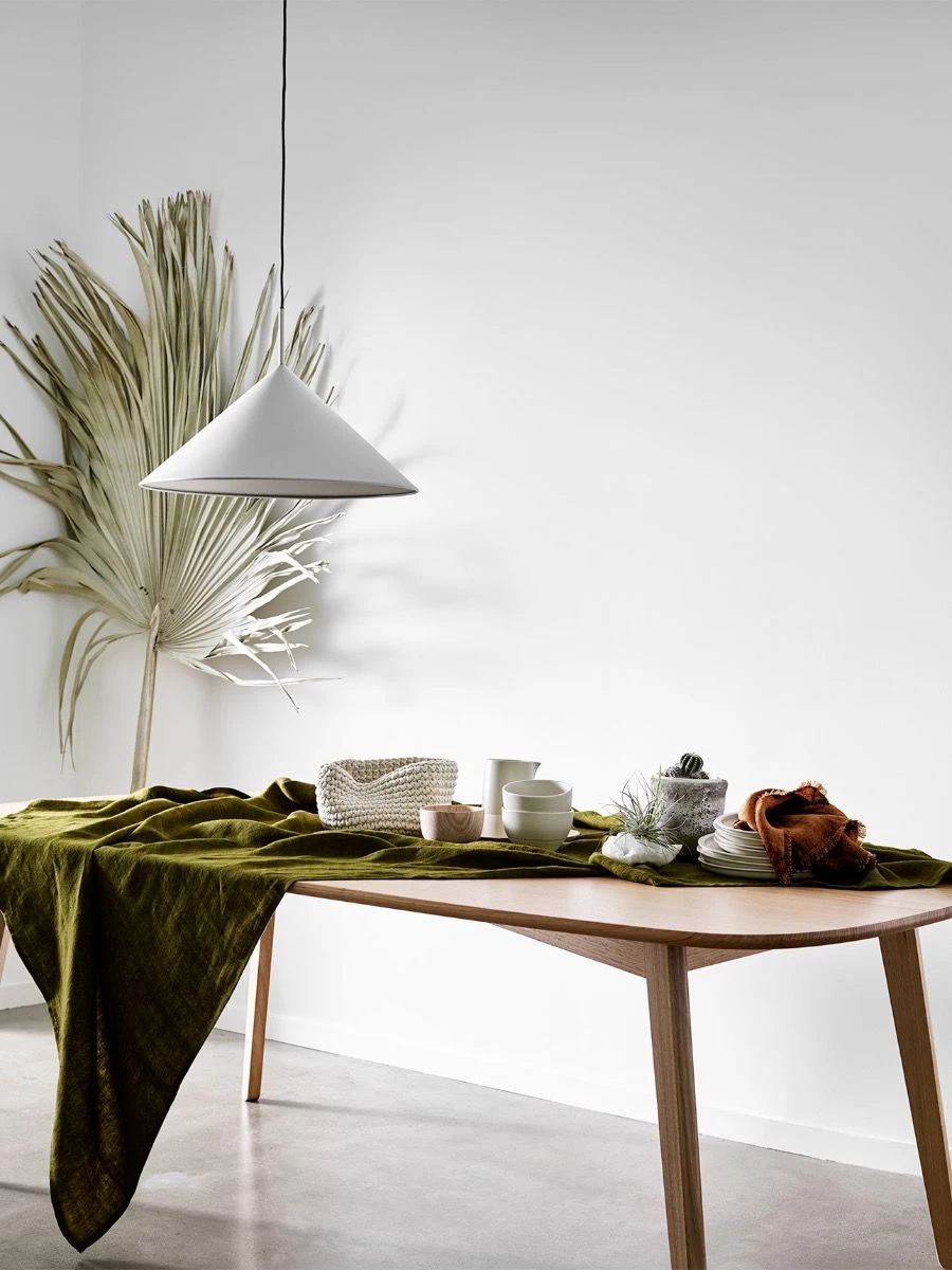 Vintage Linen Tablecloth - Khaki 6 Vintage Linen Tablecloth - Khaki - Image 4