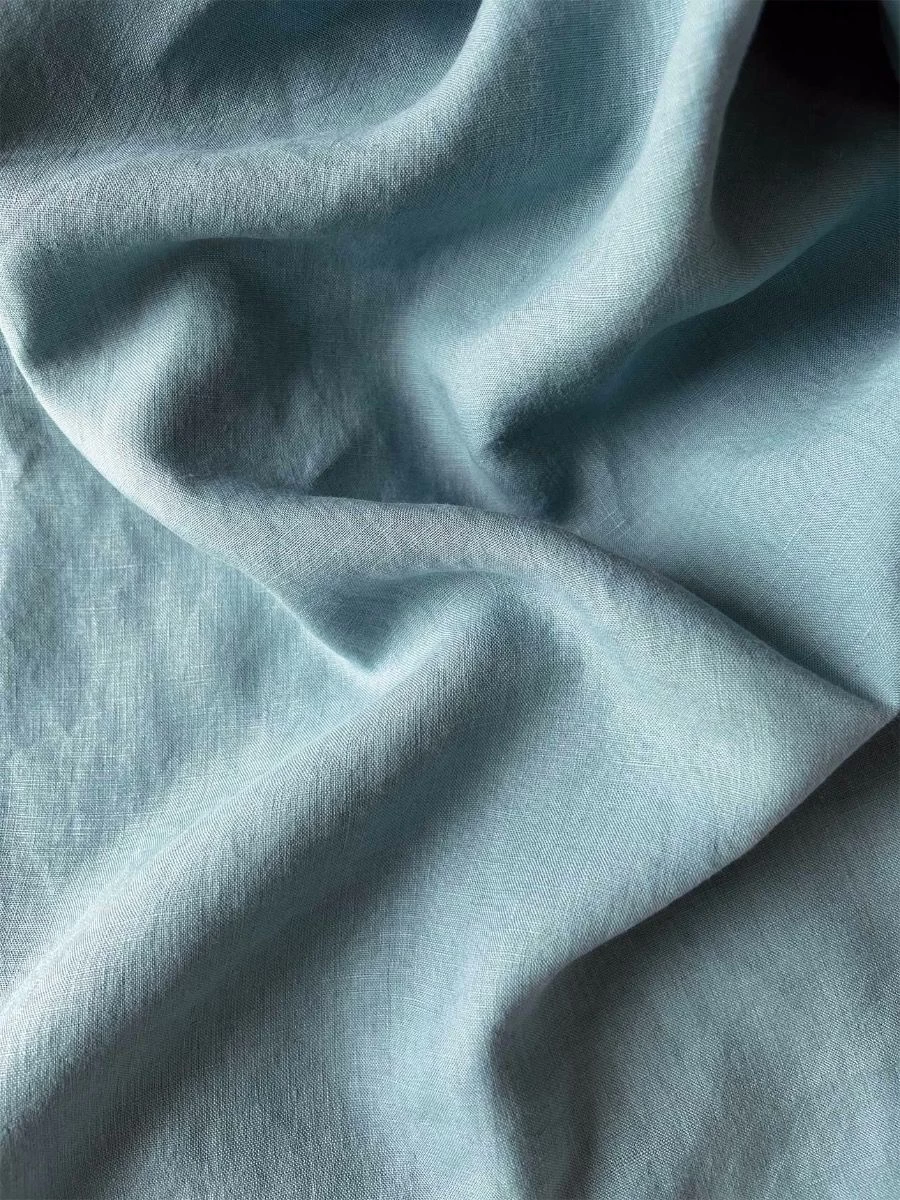 Emile Pure Linen Quilt Cover - Aegean Blue 4 Emile Pure Linen Quilt Cover - Aegean Blue - Image 2