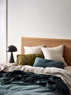 Emile Pure Linen Standard Pillowcase - Greystone -Homewares Shop emile bedlinen greystone 2 4