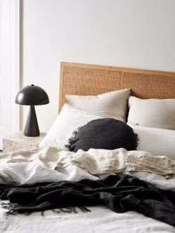 Emile Pure Linen Quilt Cover - Marshmallow -Homewares Shop emile bedlinen marshmallow 3 3