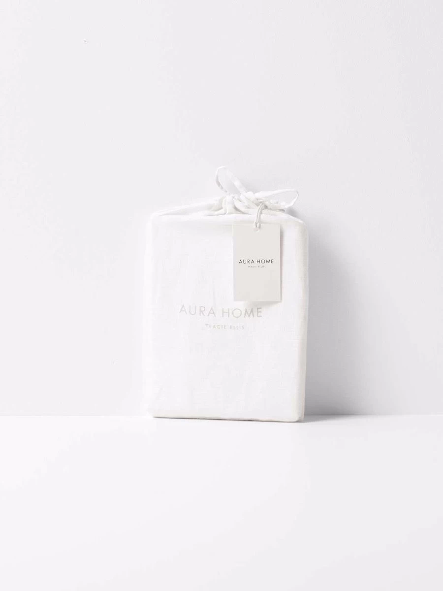 Emile Pure Linen Standard Pillowcase - Marshmallow 6 Emile Pure Linen Standard Pillowcase - Marshmallow - Image 4