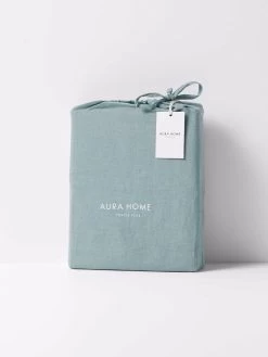 Emile Pure Linen Quilt Cover - Aegean Blue 13 Emile Pure Linen Quilt Cover - Aegean Blue -Homewares Shop emile packaging quilt cover aegean blue