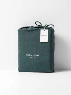 Emile Linen Flat Sheet - Greystone 9 Emile Linen Flat Sheet - Greystone -Homewares Shop emile packaging quilt cover greystone 5