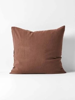 Emile Pure Linen European Pillowcase - Clove
