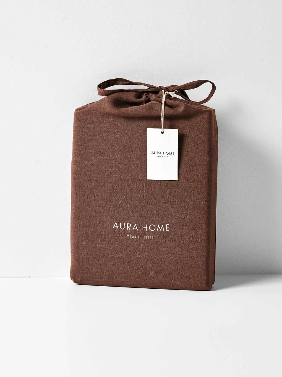 Emile Linen Flat Sheet - Clove 6 Emile Linen Flat Sheet - Clove - Image 4