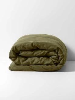 Emile Pure Linen Quilt Cover - Bronzed Olive 10 Emile Pure Linen Quilt Cover - Bronzed Olive -Homewares Shop emile quilt cover bronzed olive 1