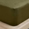 Emile Linen Fitted Sheet - Bronzed Olive