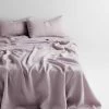 Emile Linen Flat Sheet - Burnished Lilac