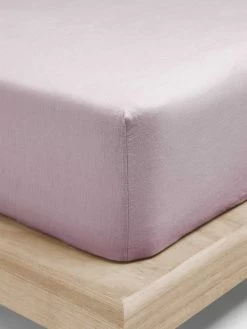Emile Linen Fitted Sheet - Burnished Lilac