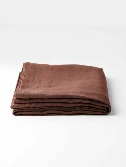 Emile Linen Flat Sheet - Clove 8 Emile Linen Flat Sheet - Clove -Homewares Shop emile sheets clove 3 1