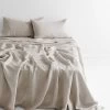 Emile Linen Flat Sheet - Natural -Homewares Shop emile sheets natural 1
