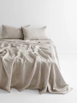 Emile Linen Flat Sheet - Natural