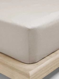 Emile Linen Fitted Sheet - Natural