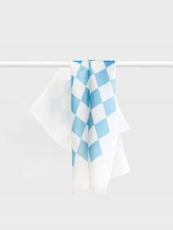 Blue Diamonds Tea Towel -Homewares Shop father rabbit tea towel blue diamonds 2