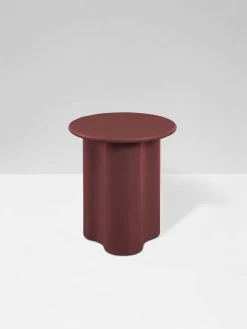 Artie Wave Side Table - Merlot