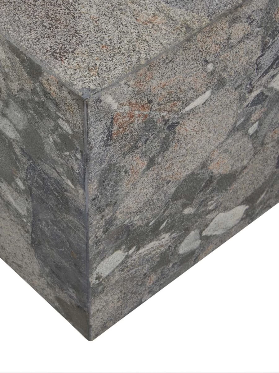 Rufus Block Square Marble Side Table - Grey Fleck Marble 5 Rufus Block Square Marble Side Table - Grey Fleck Marble - Image 3