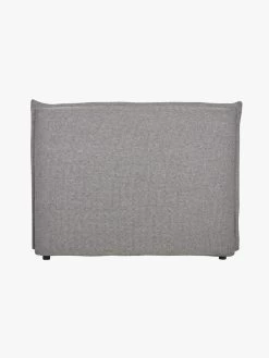 Vittoria Flanged Bedhead In Charcoal Granite - Queen