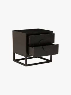 Benjamin Bedside Table - Black -Homewares Shop globewest side table benjamin black 3