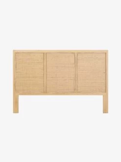 Tennyson Woven Bedhead In Natural Oak - Queen