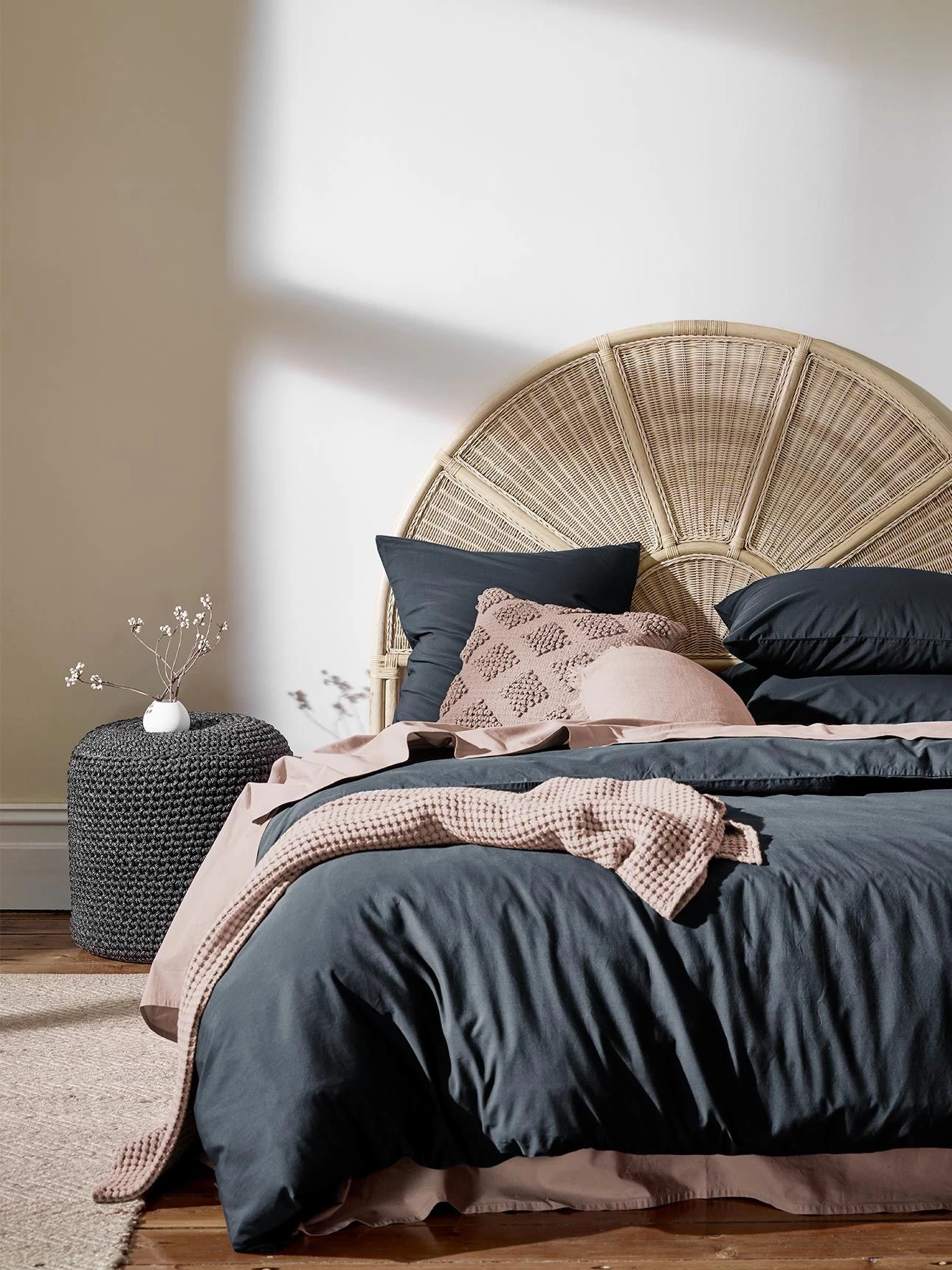 Halo Organic Cotton Quilt Cover - Steel 3 Halo Organic Cotton Quilt Cover - Steel