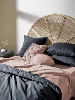 Halo Organic Cotton Quilt Cover - Steel 7 Halo Organic Cotton Quilt Cover - Steel -Homewares Shop halo bedlinen steel grey close