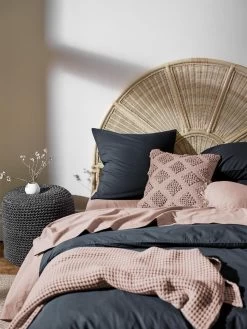 Halo Organic Cotton Quilt Cover - Steel 8 Halo Organic Cotton Quilt Cover - Steel -Homewares Shop halo bedlinen steel grey detail