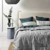Halo Organic Coverlet - Pebble -Homewares Shop halo organic bed cover pebble