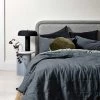 Halo Organic Coverlet - Steel