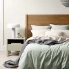 Halo Organic Cotton Quilt Cover - Peppermint -Homewares Shop halo organic bed linen sage 1