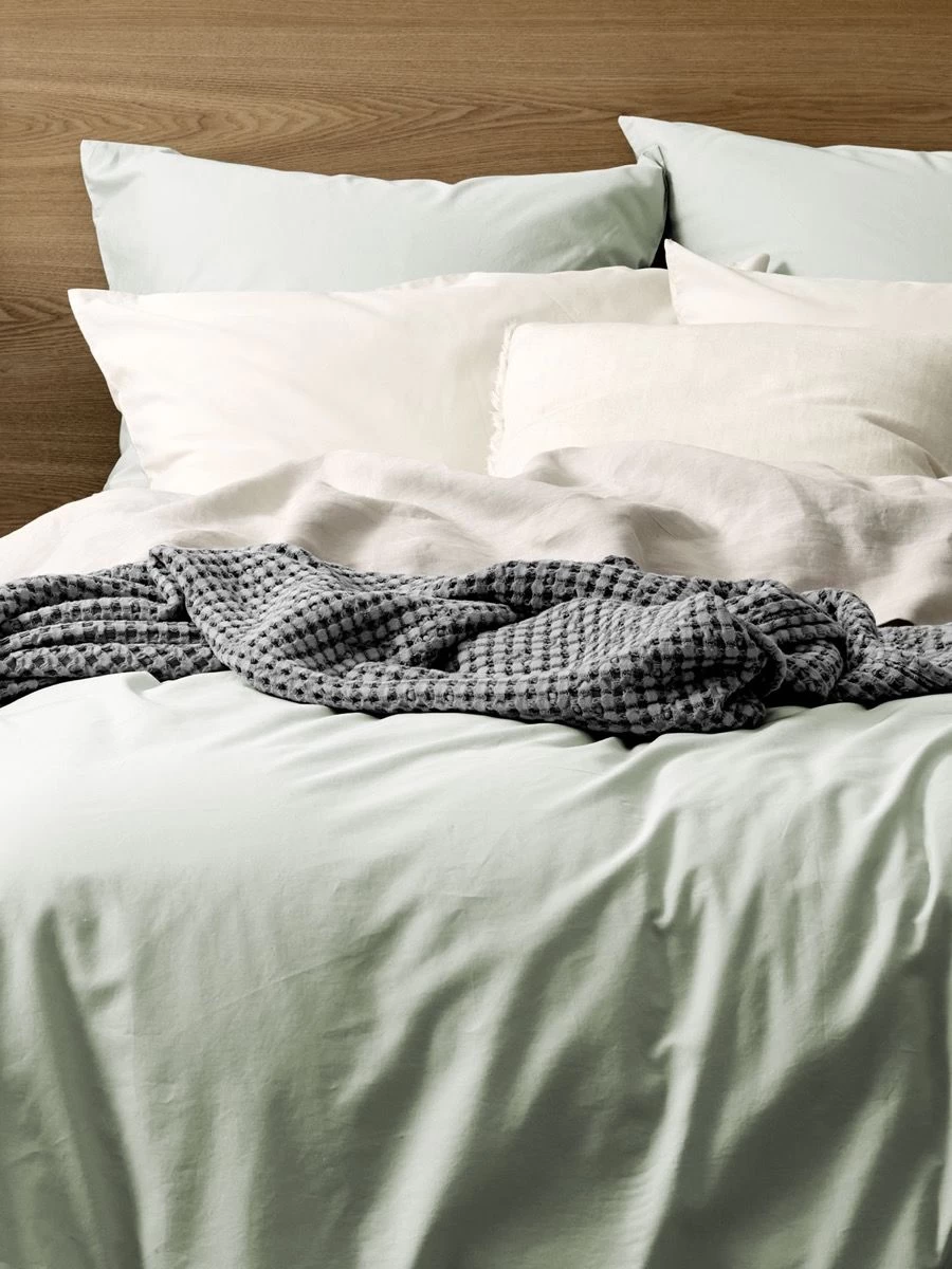 Halo Organic Cotton Quilt Cover - Peppermint 4 Halo Organic Cotton Quilt Cover - Peppermint - Image 2