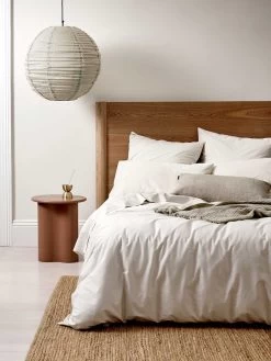 Halo Organic Cotton European Pillowcase - Sand -Homewares Shop halo organic bed linen white sand 1