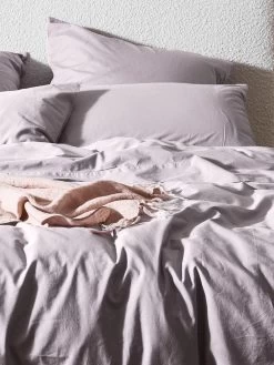 Halo Organic Cotton Quilt Cover - Dusk 7 Halo Organic Cotton Quilt Cover - Dusk -Homewares Shop halo organic bedlinen dusk detail