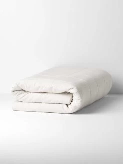 Halo Organic Coverlet - Sand -Homewares Shop halo organic coverlet white sand 3