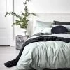 Halo Organic Sateen Quilt Cover - Mist -Homewares Shop halo organic sateen bedlinen mist 4