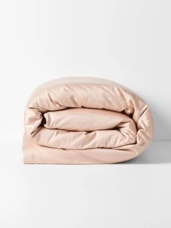 Halo Organic Sateen Quilt Cover - Lotus -Homewares Shop halo organic sateen quilt cover lotus rolled 3