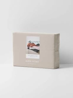 Halo Organic Sateen Sheet Set - Feather -Homewares Shop halo organic sateen sheets feather packaging