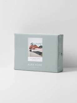 Halo Organic Sateen Sheet Set - Mist -Homewares Shop halo organic sateen sheets mist packaging