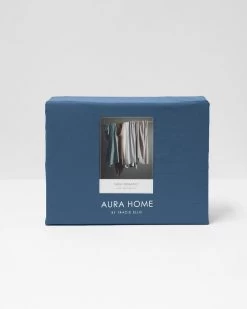 Halo Organic Cotton Sheet Set - Bijou Blue -Homewares Shop halo organic sheets bag bijou blue