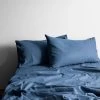 Halo Organic Cotton Sheet Set - Bijou Blue -Homewares Shop halo organic sheets bijou blue