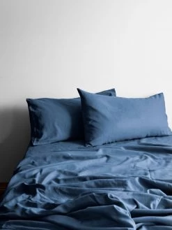 Halo Organic Cotton Sheet Set - Bijou Blue