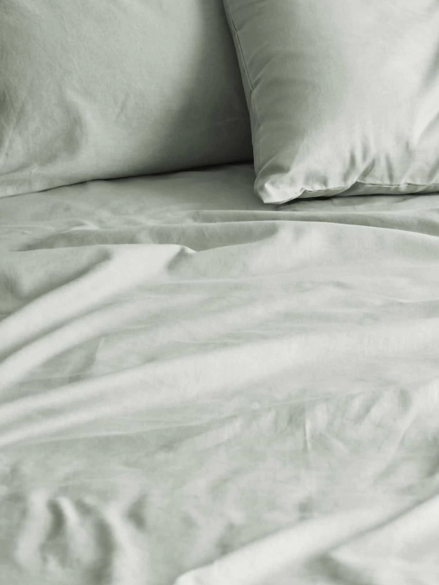 Halo Organic Cotton Sheet Set - Peppermint 4 Halo Organic Cotton Sheet Set - Peppermint - Image 2