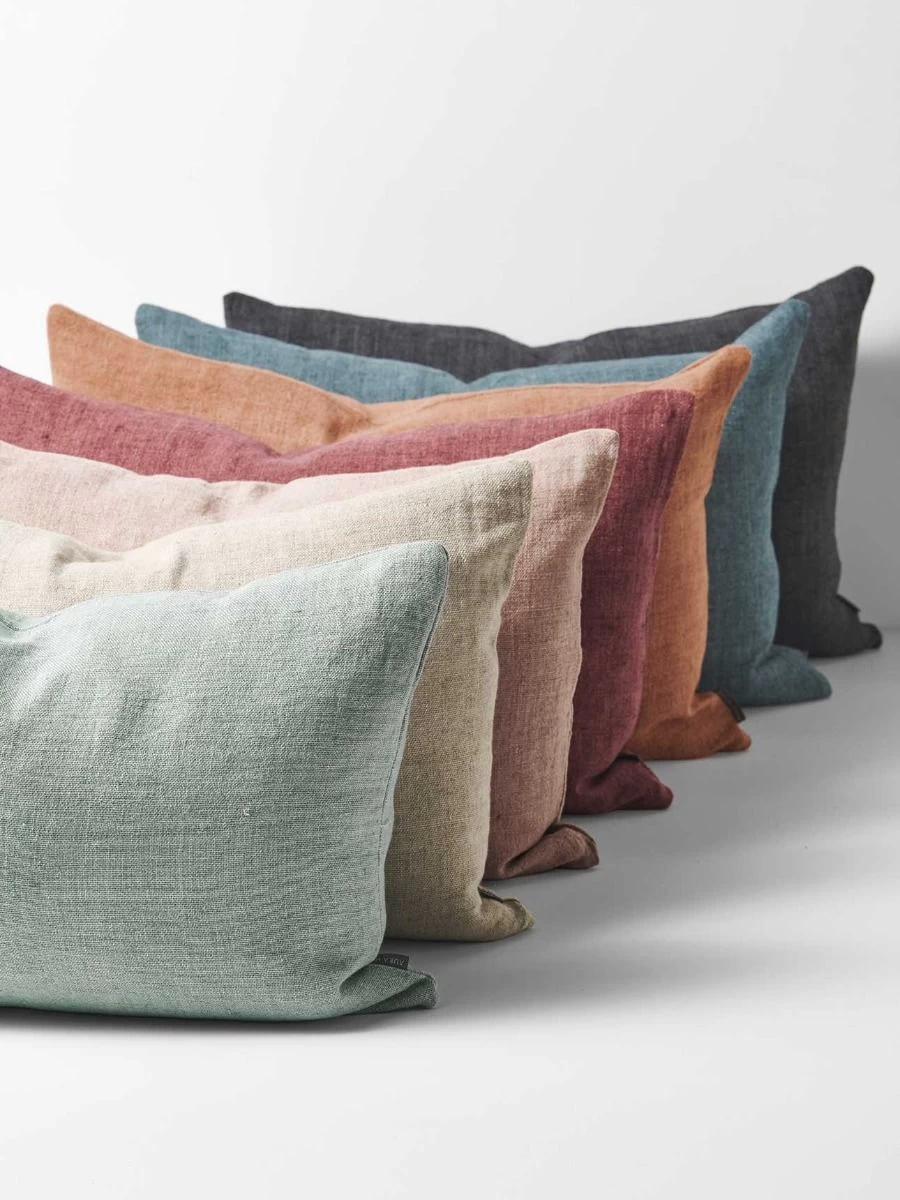 Heavy Linen Rectangle Cushion - Lotus 4 Heavy Linen Rectangle Cushion - Lotus - Image 2