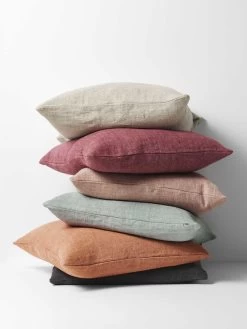 Heavy Linen Cushion - Maple 8 Heavy Linen Cushion - Maple -Homewares Shop heavy linen cushion 55cm stack4 1