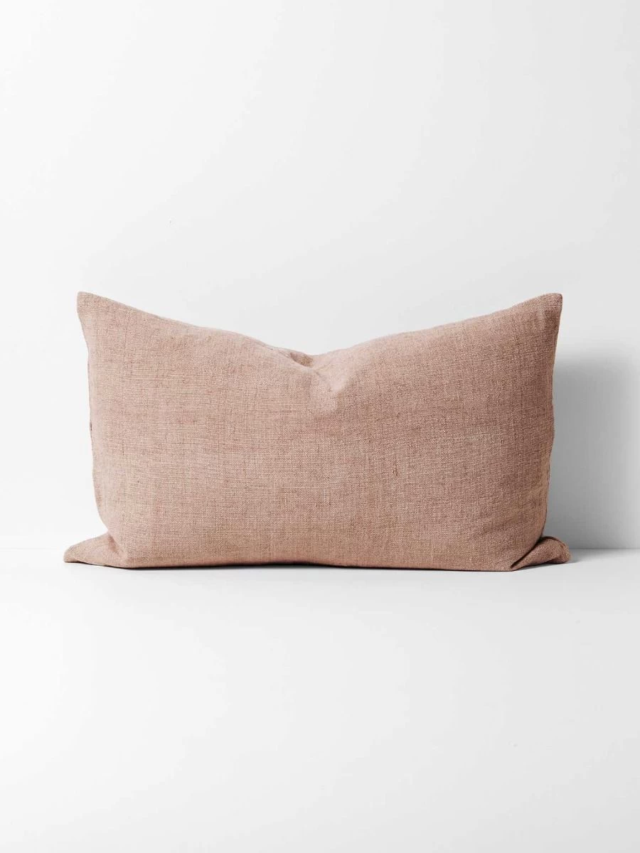Heavy Linen Rectangle Cushion - Lotus 3 Heavy Linen Rectangle Cushion - Lotus