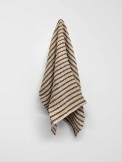 Heirloom Stripe Tea Towel - Tobacco